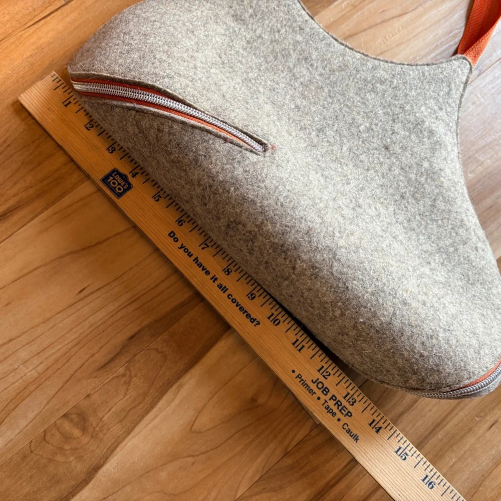 Gray Industrial Wool Felt Eco-Friendly Bag by designer Josh Jakus